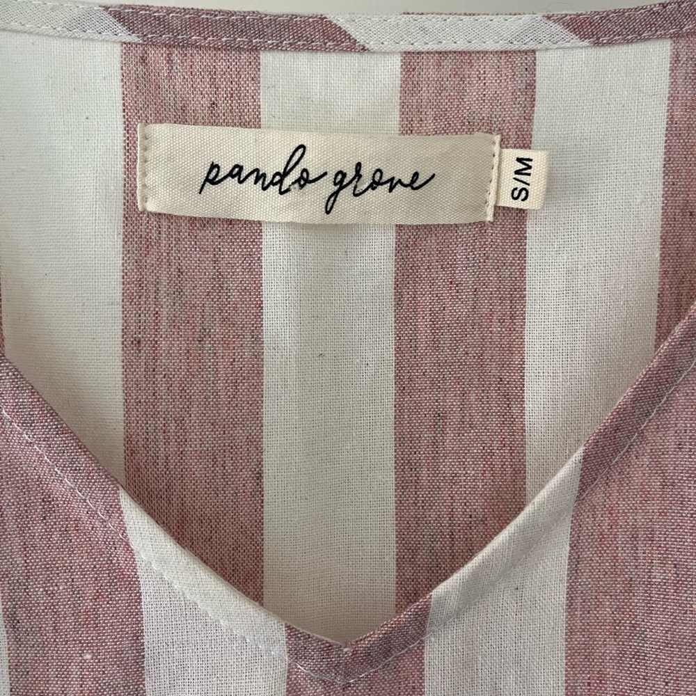 Pando Grove Pink Strip Midi Dress